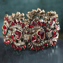Load image into Gallery viewer, Vintage Hollywood Garnet Statement Bracelet by Sweet Romance - Sweet Romance Wholesale
