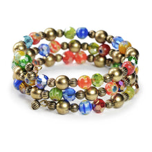 Load image into Gallery viewer, Millefiori Glass Candy Bead Wrap Bracelet BR561 - Sweet Romance Wholesale