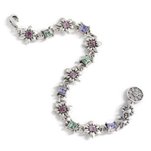 Load image into Gallery viewer, Silver Flower Link Bracelet BR568 - Sweet Romance Wholesale
