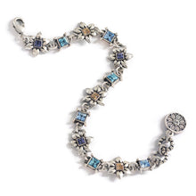 Load image into Gallery viewer, Silver Flower Link Bracelet BR568 - Sweet Romance Wholesale