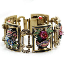 Load image into Gallery viewer, Art Deco Enamel Flower Vase Bracelet - Sweet Romance Wholesale