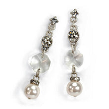Load image into Gallery viewer, Crystal Pearl Earring E1059 - Sweet Romance Wholesale