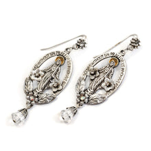 Load image into Gallery viewer, Madonna Mary Miraculous Medal Silver Earrings E1116 - Sweet Romance Wholesale