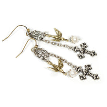Load image into Gallery viewer, Cross &amp; Holy Spirit Bird Earrings E1122 - Sweet Romance Wholesale