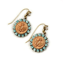Load image into Gallery viewer, Bird Spirit Coin Earrings E1169 - Sweet Romance Wholesale