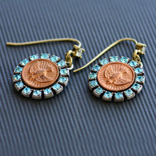Load image into Gallery viewer, Bird Spirit Coin Earrings E1169 - Sweet Romance Wholesale