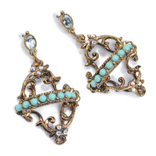 Load image into Gallery viewer, Vintage French Regency Turquoise Earrings E1175 - Sweet Romance Wholesale