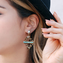 Load image into Gallery viewer, Vintage French Regency Turquoise Earrings E1175 - Sweet Romance Wholesale