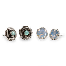 Load image into Gallery viewer, Crystal Cushion &amp; Roses Earring Set E1181 - Sweet Romance Wholesale