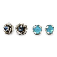 Load image into Gallery viewer, Crystal Cushion &amp; Roses Earring Set E1181 - Sweet Romance Wholesale