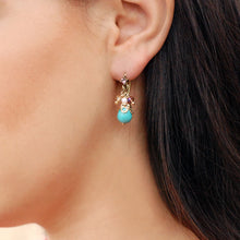 Load image into Gallery viewer, Turquoise Drop Cluster Earrings E1185 - Sweet Romance Wholesale