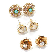 Load image into Gallery viewer, Rose Garden Trio Earrings - Sweet Romance Wholesale