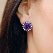 Load image into Gallery viewer, Interchangeable Carved Roses Earrings Set E1211 - Sweet Romance Wholesale