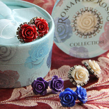 Load image into Gallery viewer, Interchangeable Carved Roses Earrings Set E1211 - Sweet Romance Wholesale