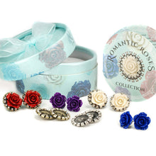 Load image into Gallery viewer, Interchangeable Carved Roses Earrings Set E1211 - Sweet Romance Wholesale