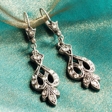 Load image into Gallery viewer, Art Deco Vintage Arabesque Silver Wedding Earrings E1226 - Sweet Romance Wholesale