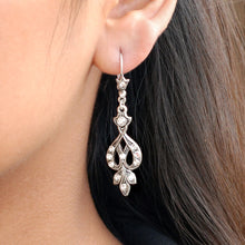 Load image into Gallery viewer, Art Deco Vintage Arabesque Silver Wedding Earrings E1226 - Sweet Romance Wholesale
