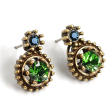 Load image into Gallery viewer, Double Stone Crystal Stud Earrings E1247 - Sweet Romance Wholesale