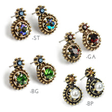 Load image into Gallery viewer, Double Stone Crystal Stud Earrings E1247 - Sweet Romance Wholesale