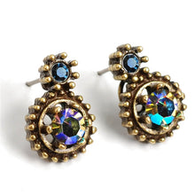 Load image into Gallery viewer, Double Stone Crystal Stud Earrings E1247 - Sweet Romance Wholesale