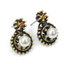 Load image into Gallery viewer, Double Stone Crystal Stud Earrings E1247 - Sweet Romance Wholesale