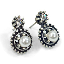 Load image into Gallery viewer, Double Stone Crystal Stud Earrings E1247 - Sweet Romance Wholesale