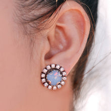 Load image into Gallery viewer, Crystal Halo Earrings E1256 - Sweet Romance Wholesale