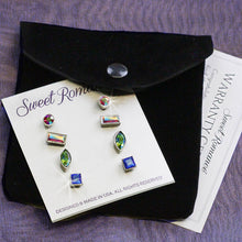 Load image into Gallery viewer, Set of 4 Crystal Stud Earrings E1259 - Sweet Romance Wholesale
