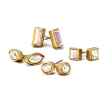 Load image into Gallery viewer, Set of 4 Crystal Stud Earrings E1259 - Sweet Romance Wholesale