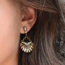 Load image into Gallery viewer, Art Deco Aurora Scallop Shell Ocean Earrings E1267 - Sweet Romance Wholesale