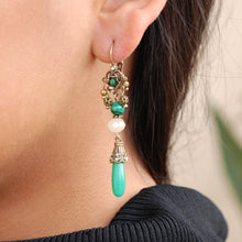 Load image into Gallery viewer, Vintage Jadeite Drop Earrings E1353 - Sweet Romance Wholesale