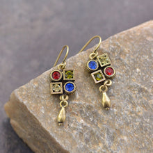 Load image into Gallery viewer, Multi Color Crystal Deco Earrings E1383 - Sweet Romance Wholesale