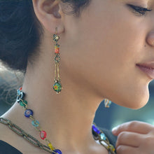 Load image into Gallery viewer, Millefiori Glass Round Drop Earrings E1385 - Sweet Romance Wholesale