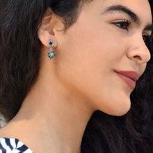 Load image into Gallery viewer, Millefiori Glass Round Candy Earrings - Sweet Romance Wholesale