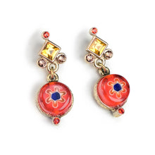 Load image into Gallery viewer, Millefiori Glass Round Candy Earrings - Sweet Romance Wholesale