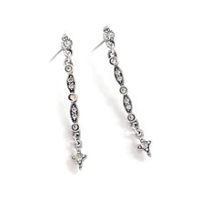 Load image into Gallery viewer, Thin Crystal Bar Earrings E1388 - Sweet Romance Wholesale