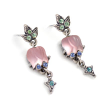 Load image into Gallery viewer, Pastel Satin Tulips Necklace and Earring Set - Sweet Romance Wholesale