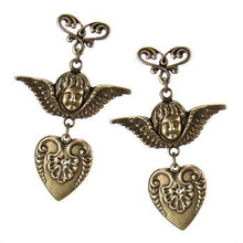 Load image into Gallery viewer, Victorian Valentine Cherub Earrings E161-P - Sweet Romance Wholesale