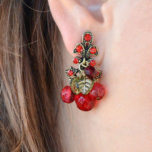 Load image into Gallery viewer, Cherries Jubilee Earrings E188 - Sweet Romance Wholesale
