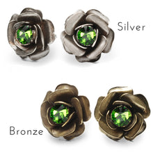 Load image into Gallery viewer, Crystal Rose Stud Earrings E1981 - Sweet Romance Wholesale