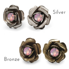 Load image into Gallery viewer, Crystal Rose Stud Earrings E1981 - Sweet Romance Wholesale