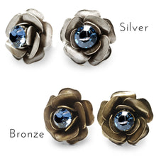 Load image into Gallery viewer, Crystal Rose Stud Earrings E1981 - Sweet Romance Wholesale