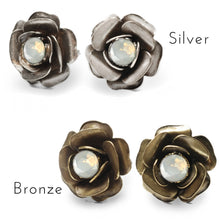 Load image into Gallery viewer, Crystal Rose Stud Earrings E1981 - Sweet Romance Wholesale
