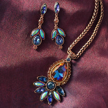 Load image into Gallery viewer, Vintage Peacock Glass Earrings Copper Fire - Sweet Romance Wholesale
