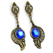 Load image into Gallery viewer, Victorian Curves and Crystal Earrings E416 - Sweet Romance Wholesale