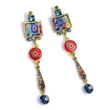 Load image into Gallery viewer, Millefiori Glass Tango Earrings E470 - Sweet Romance Wholesale