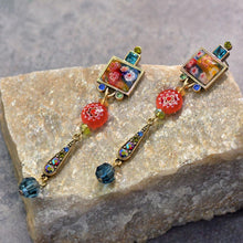 Load image into Gallery viewer, Millefiori Glass Tango Earrings E470 - Sweet Romance Wholesale