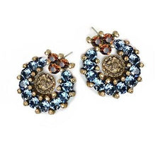 Load image into Gallery viewer, Sapphire Crystal Sun Sign Zodiac Statement Earrings - Sweet Romance Wholesale