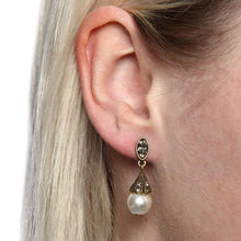 Load image into Gallery viewer, Art Deco Vintage Pearl Wedding Earrings E541 - Sweet Romance Wholesale