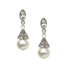 Load image into Gallery viewer, Art Deco Vintage Pearl Wedding Earrings E541 - Sweet Romance Wholesale